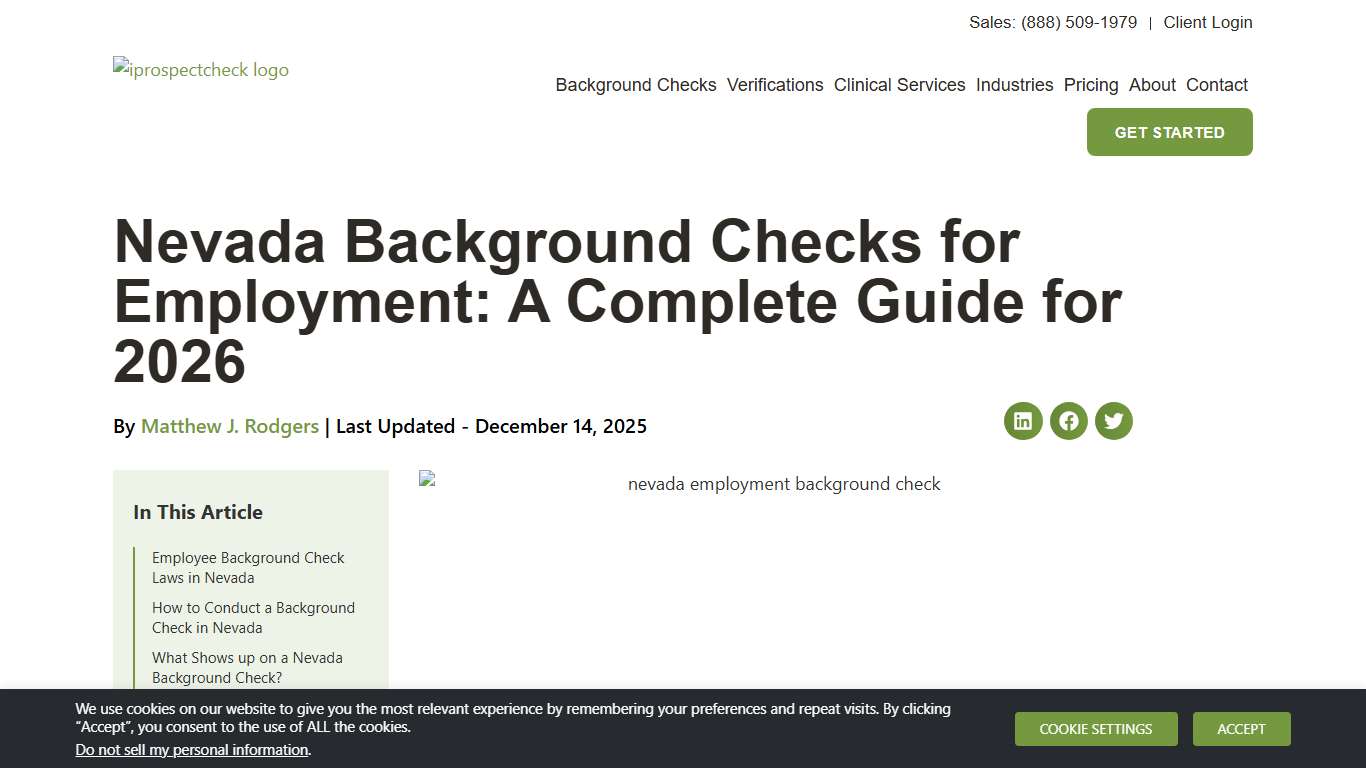 Nevada Background Checks for Employment: A Complete Guide for 2026